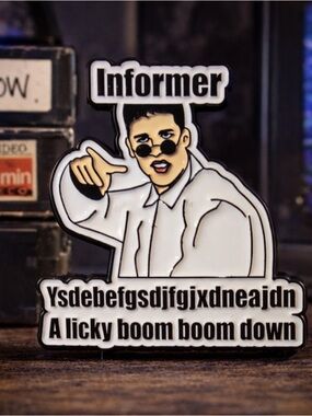 Informer Enamel Pin 90s Music Throwback Funny Rap Lyric Pin Retro Humor